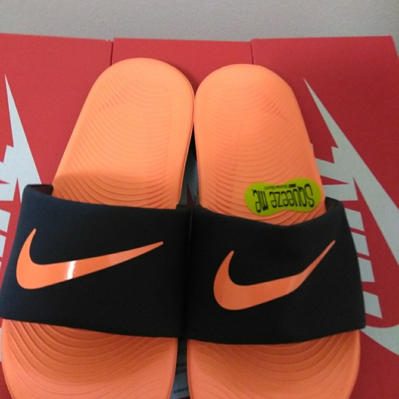 nike kawa slide orange